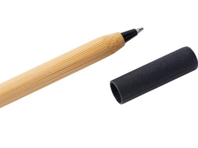Вечный карандаш и ручка из бамбука "Black bamboo", натуральный и черный