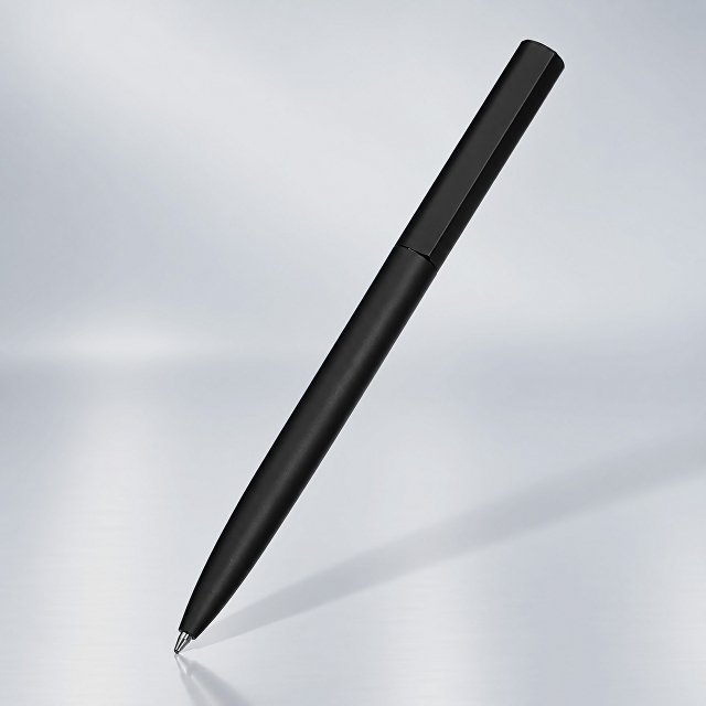 Шариковая металлическая ручка "Minimalist" софт-тач, черный (Р)