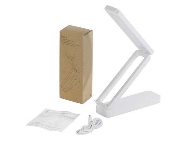 Складная настольная LED лампа "Stack N", 3 Вт, белый (Р)