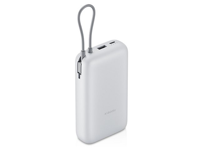 Внешний аккумулятор с встроенным кабелем Xiaomi Power Bank 20000mAh (Integrated Cable) GL Light Gray