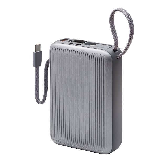 Внешний АКБ NRG Turbo Cable 20000 mAh, 22,5Вт, графит, Deppa