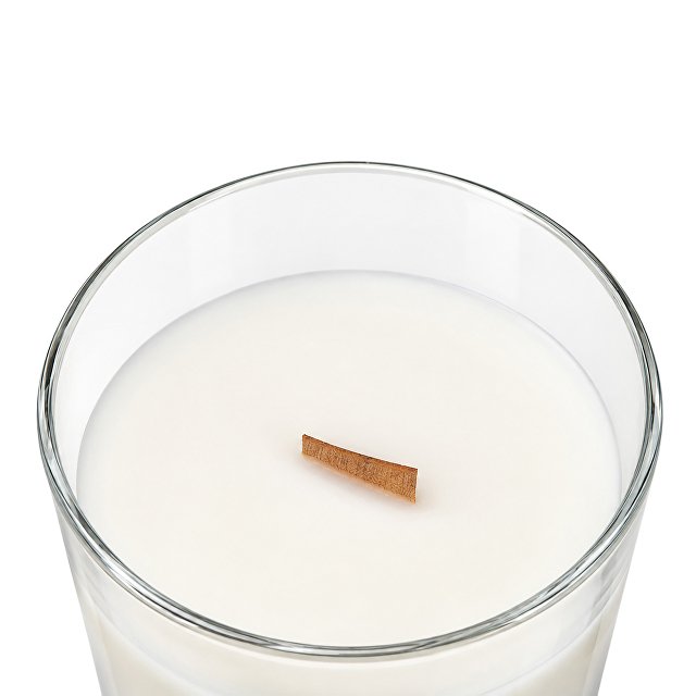 Ароматическая свеча в прозрачном стакане, марципан и фисташка, 190 мл, прозрачный (без лого LM)