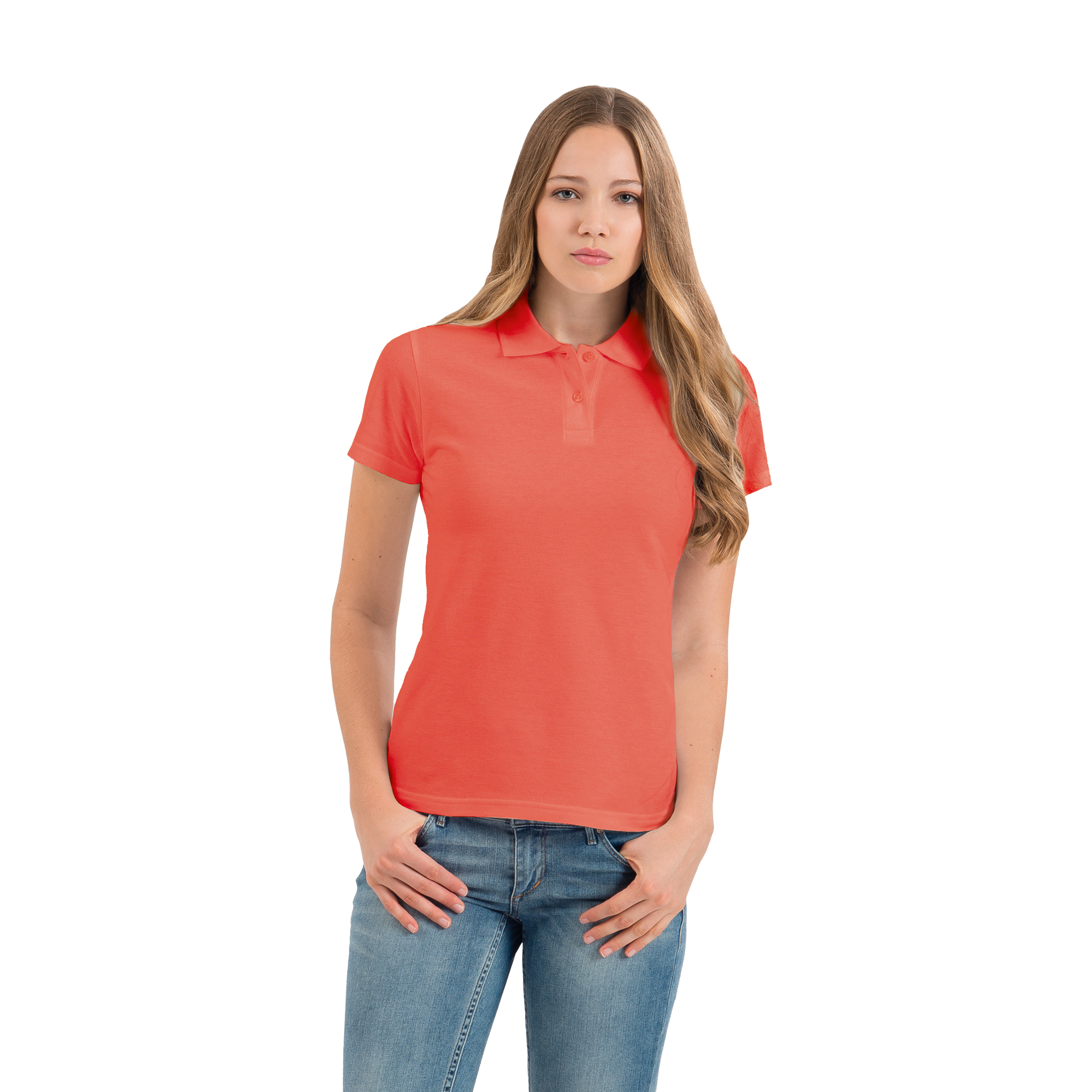 Футболка теннисная женская ID.001/women, коралловый, XL