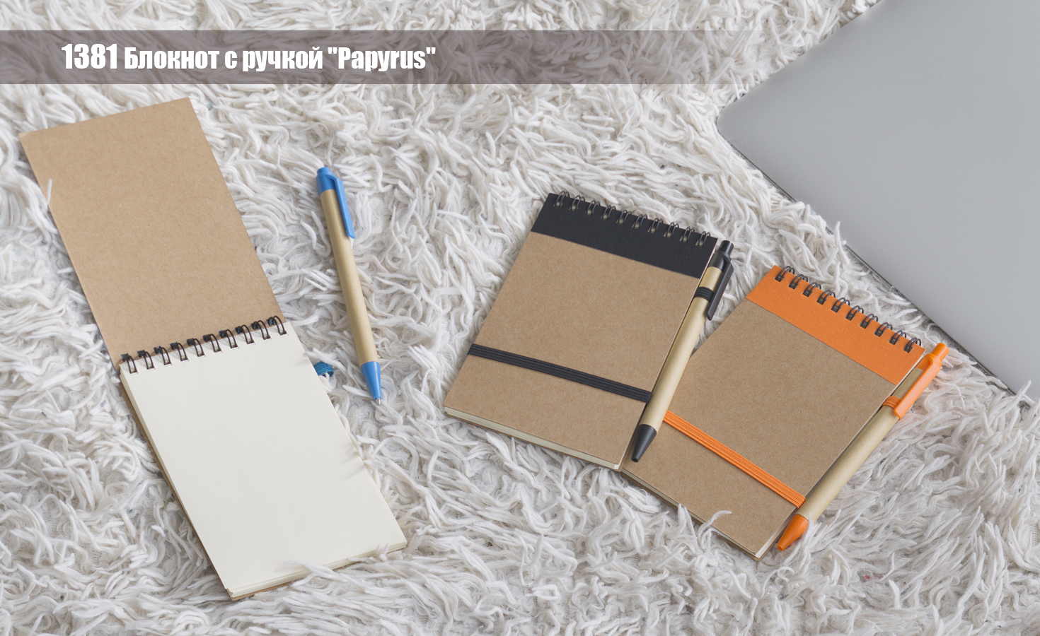 Блокнот с ручкой "Papyrus", синий