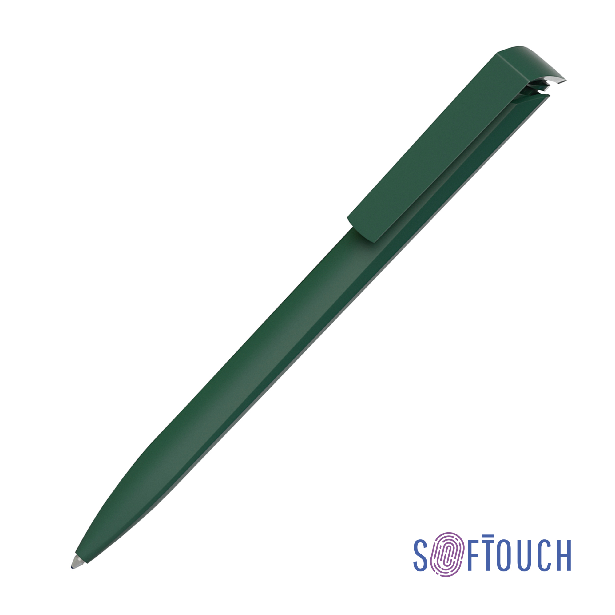 Ручка шариковая TRIAS SOFTTOUCH, темно-зеленый