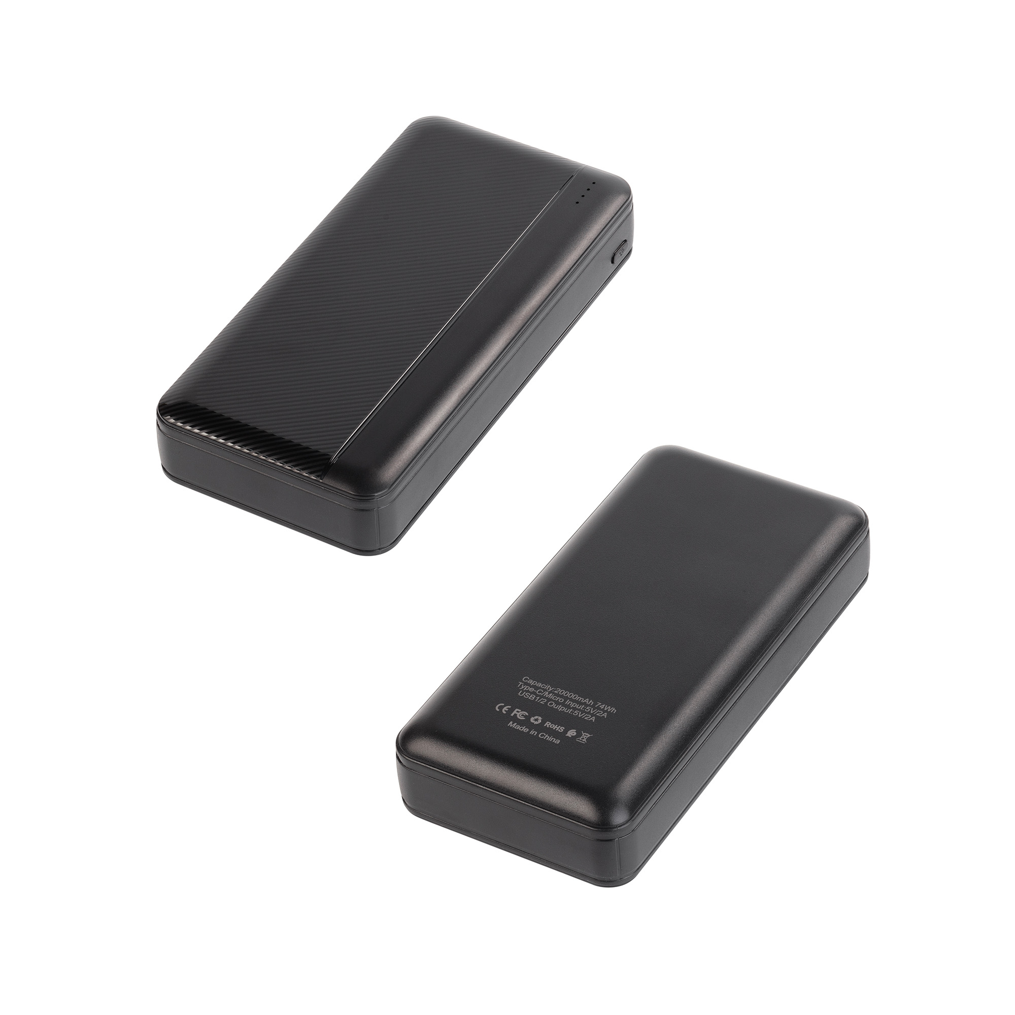 Зарядное устройство "Twenty Line" 20000 mAh, черный