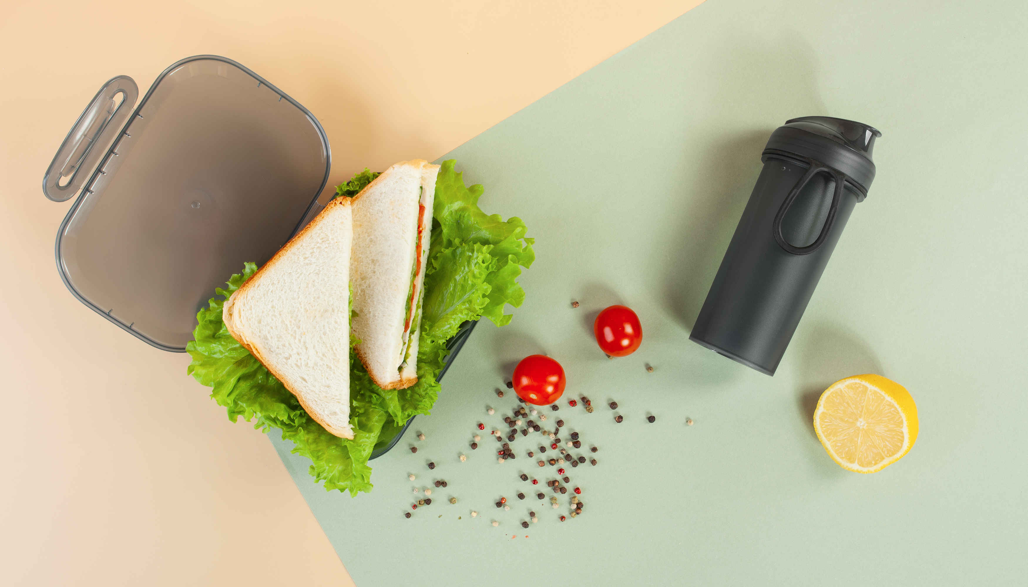 Набор "Eat&Drink box": бутылка, ланч-бокс, черный