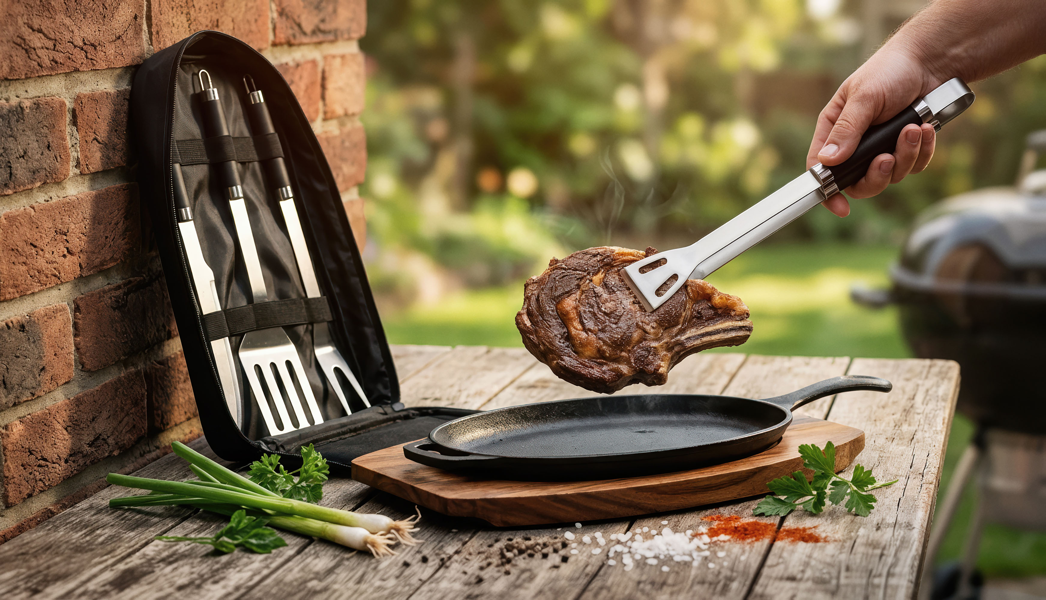 Набор для барбекю "Grill" в сумке, черный