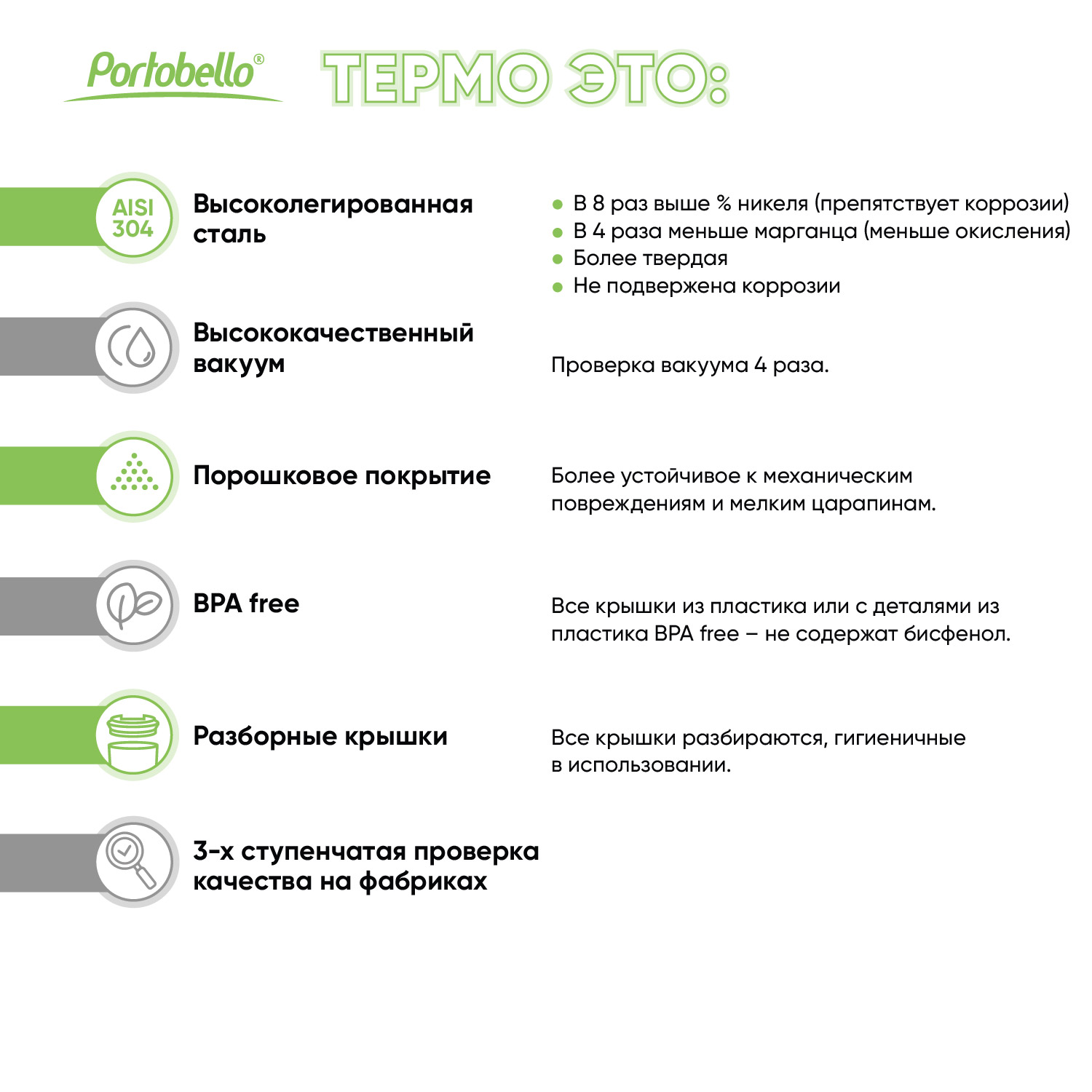 Термокружка вакуумная с керамическим покрытием Арктик (Arctic), белый/серый