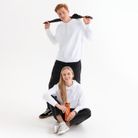 Худи с капюшоном, унисекс Алекс (Alex) белый, размер XXL