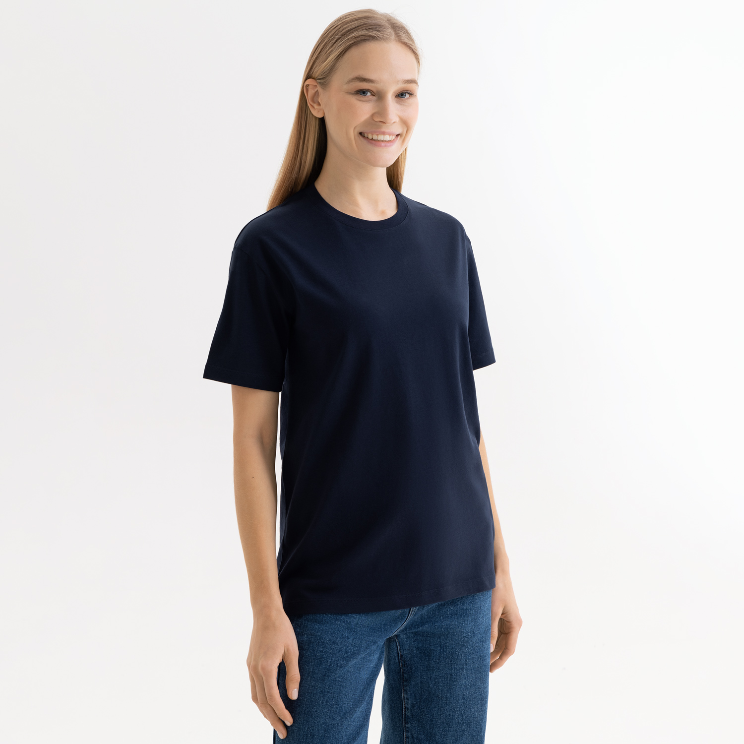 Футболка унисекс Крис (Kris), 150 гр., темно-синяя, размер XL