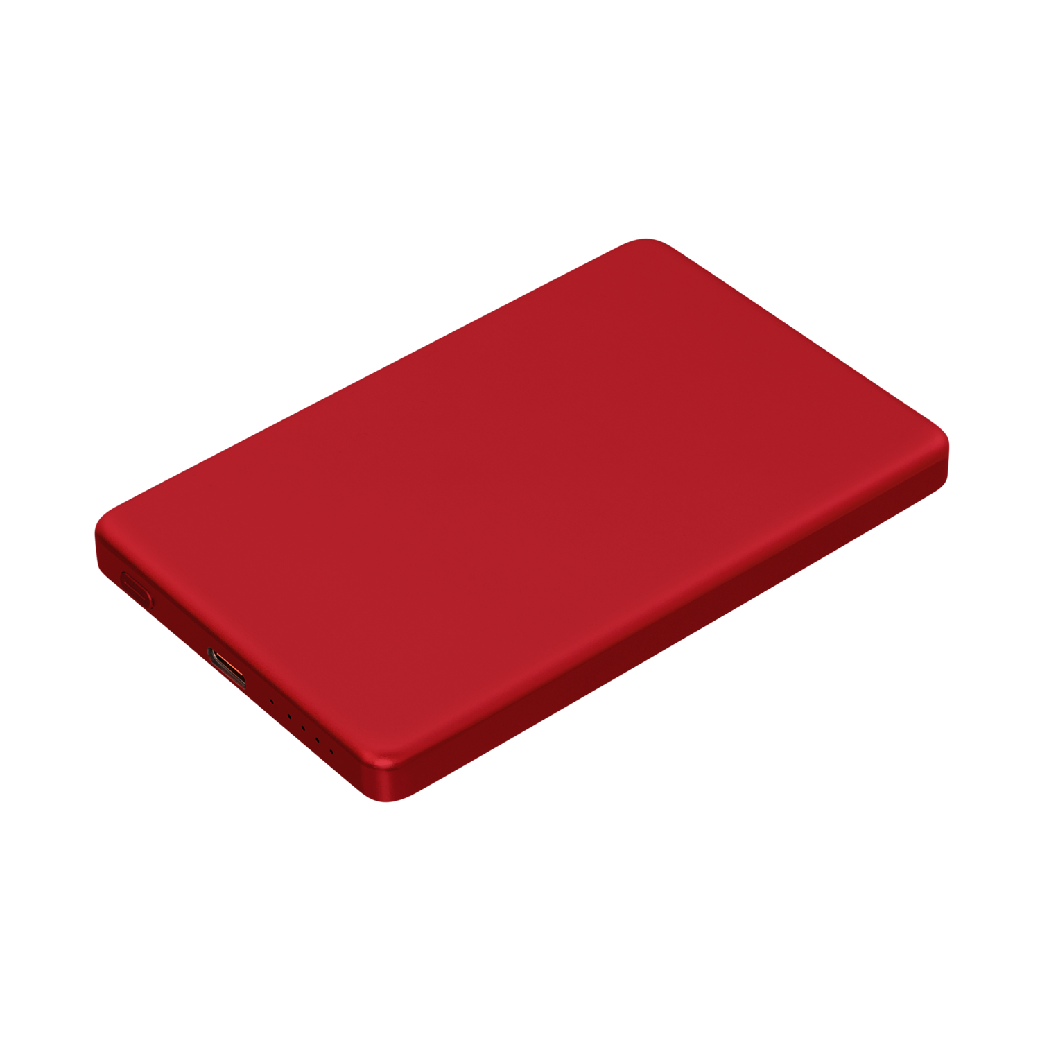 Внешний аккумулятор Атлантис (Atlantis) PD 5000mAh с функцией беспроводной зарядки 15W, красный