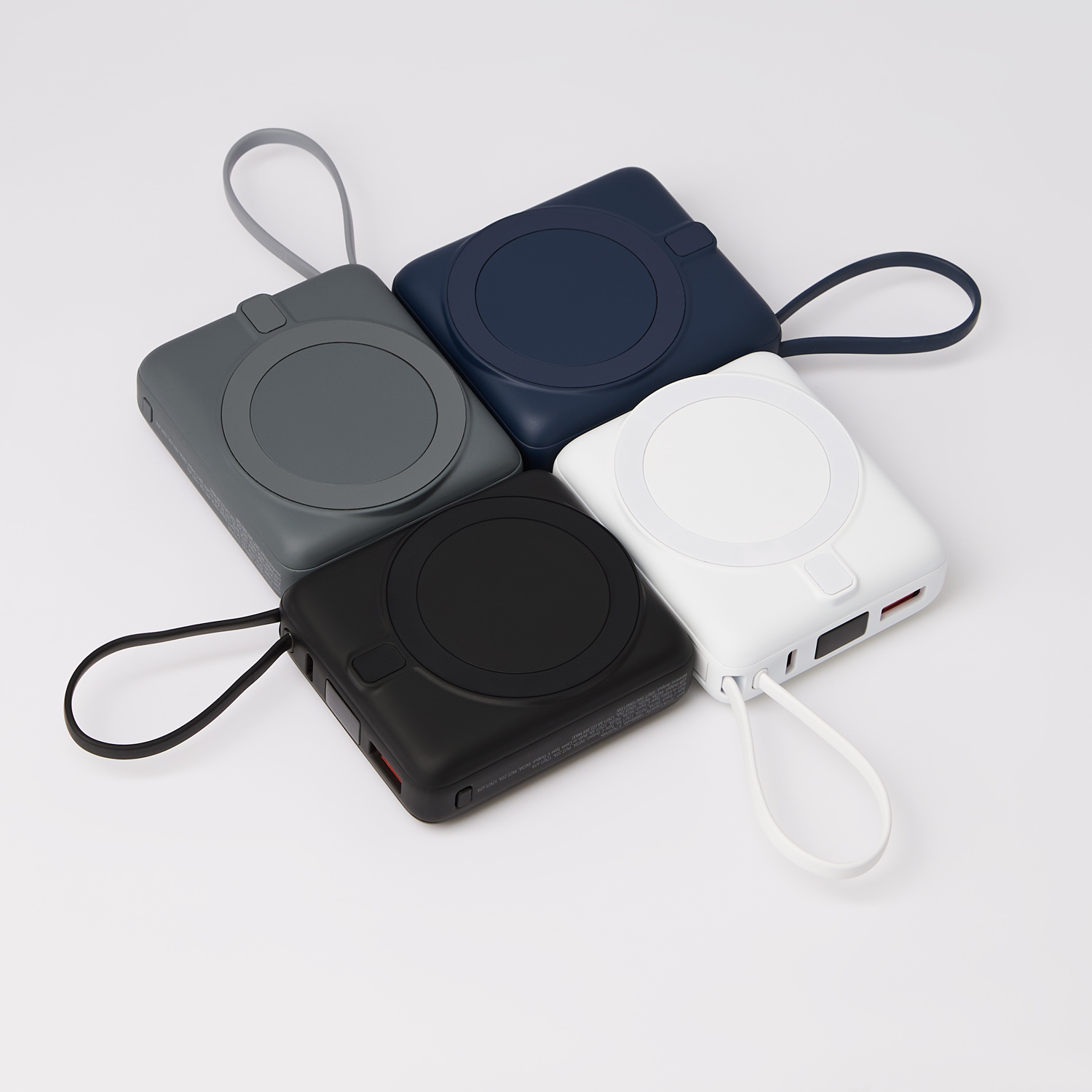 Внешний аккумулятор с подсветкой Риттер PD (Ritter PD) 10000mAh с функцией беспроводной зарядки 15W, черный
