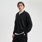Толстовка на молнии унисекс Флоу (Flow), черная, размер M/L