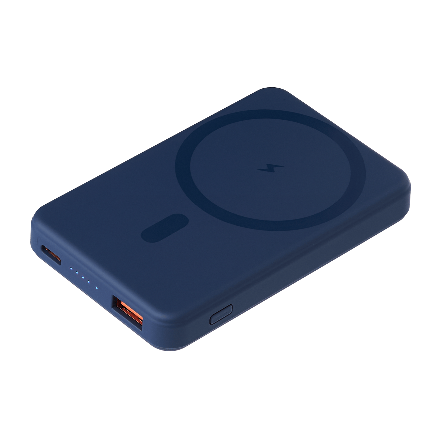 Внешний аккумулятор Ларго PD (Largo PD) 5000mAh с функцией беспроводной зарядки 15W, синий