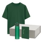 Набор с одеждой Раст Нео (Rust Neo) (футболка, бутылка, ежедневник, ручка), зеленый, M/L