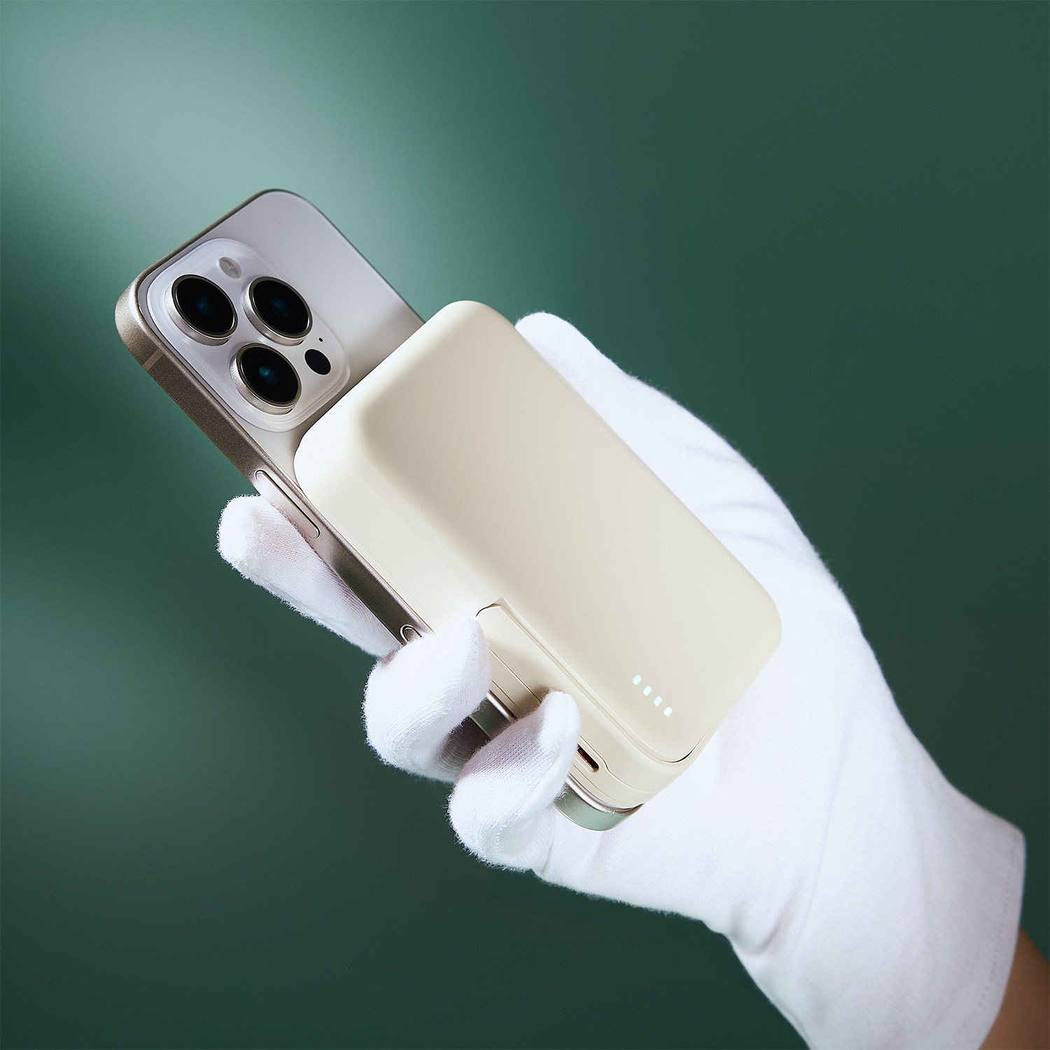 Внешний аккумулятор Юнион PD (Union PD) 10000mAh с функцией беспроводной зарядки 15W, бежевый