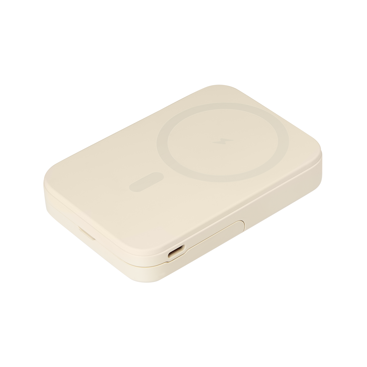 Внешний аккумулятор Юнион PD (Union PD) 10000mAh с функцией беспроводной зарядки 15W, бежевый