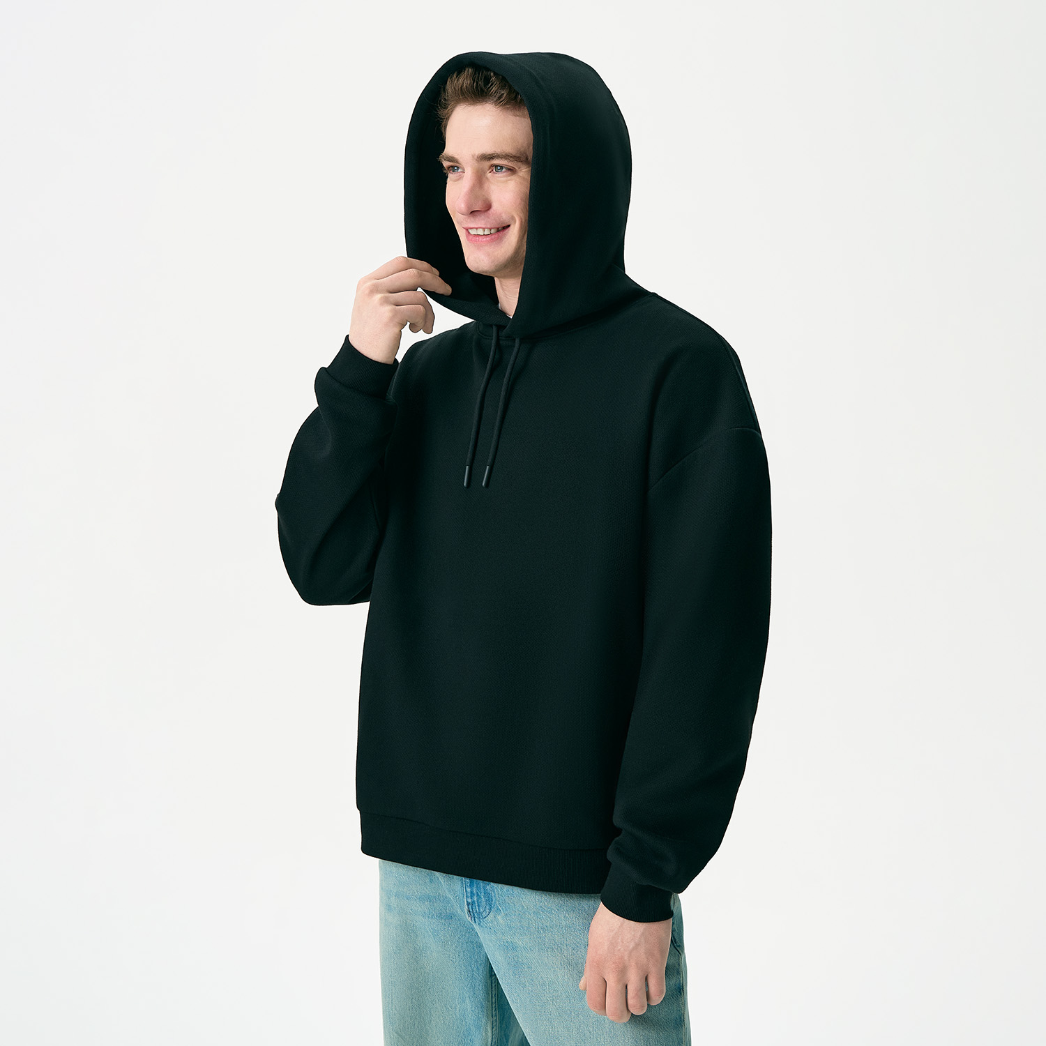 Худи релакс унисекс Баланс (Balance), с начесом, черный, размер 3XL/4XL