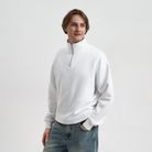 Толстовка на молнии унисекс Флоу (Flow), белая, размер 5XL/6XL